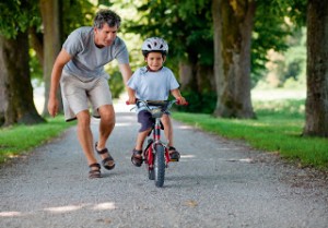 dad-and-son-bike-traning