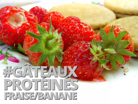 Gâteaux protéinés fraise-banance-avoine