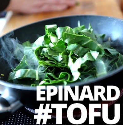 Tofu aux épinards