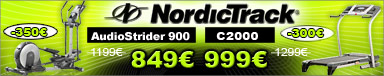 NORDICTRACK vélo elliptique Audiostrider 900 - NORDICTRACK tapis de course C 2000